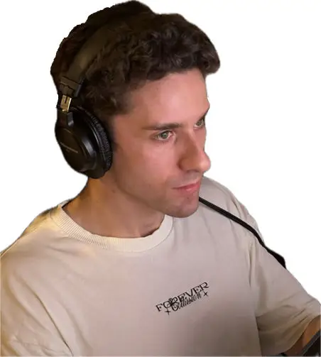 Karl Puranik competeing in an Esports F1 race